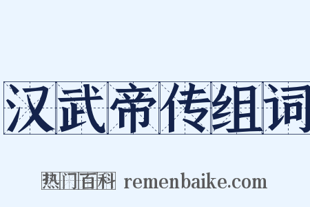 汉武帝传组词是什么意思的图片